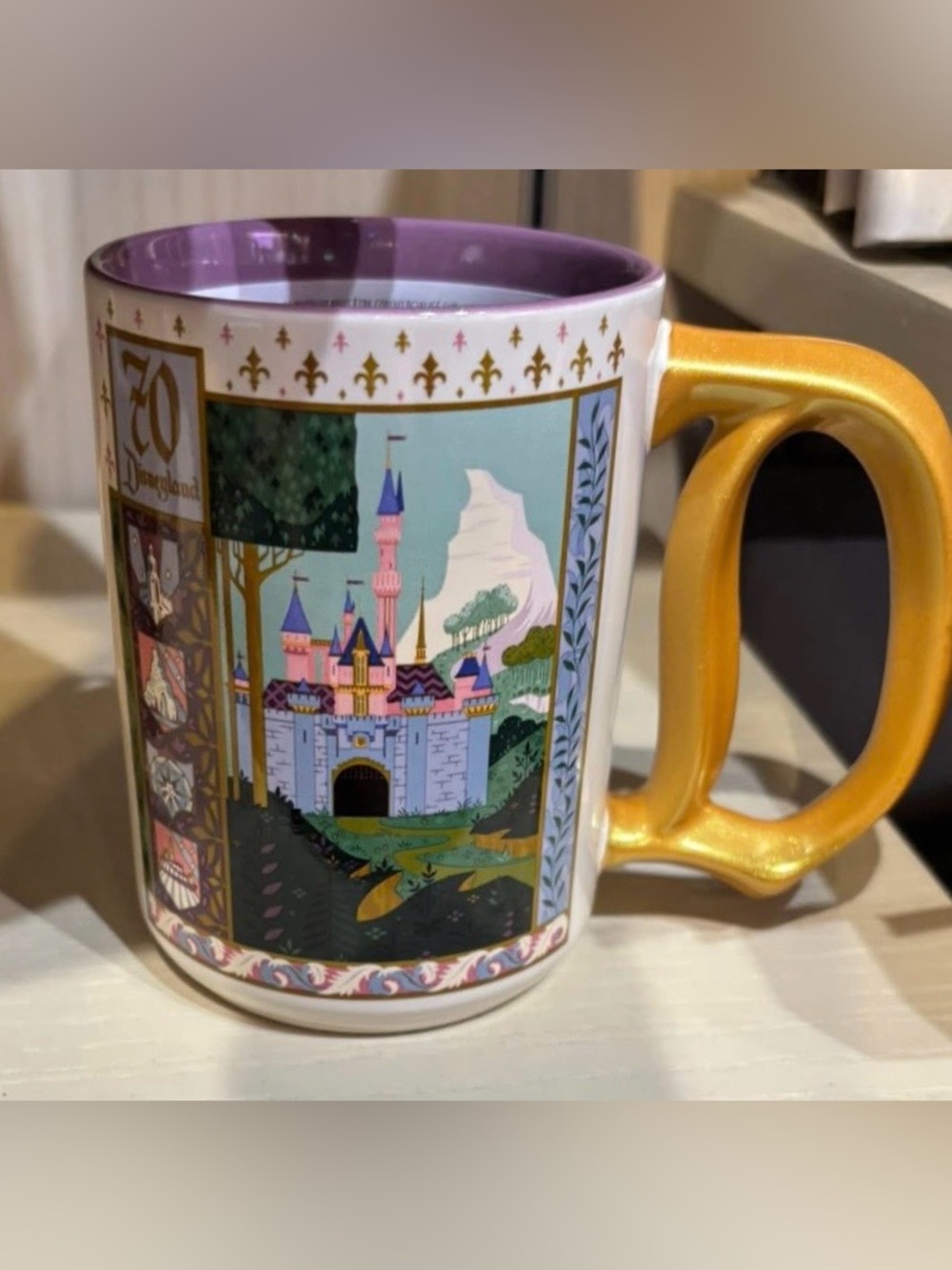 Disney Parks Disneyland 70th Anniversary Castle Ceramic Mug - NEW